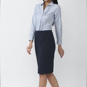 Van Heusen Stretch Pencil Skirt Navy